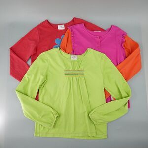 3 Hanna Andersson Girls Tops Size Large Henley Colorful Casual School